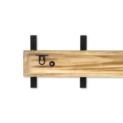 Kirklands Home Hooks|Black and Brown 5-Hook Coat Rack