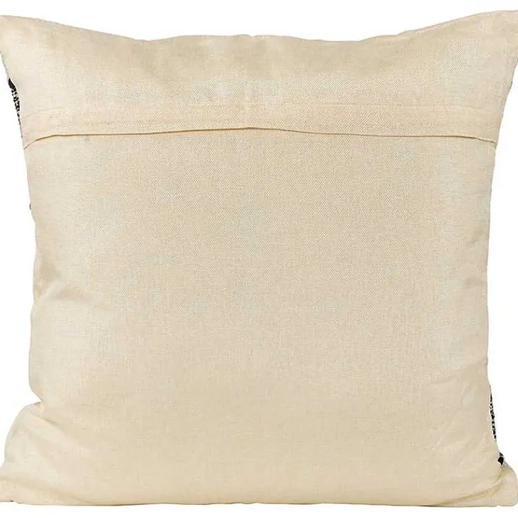 Kirklands Home Outdoor Cushions & Pillows|Black and Cream Textured Indoor/Outdoor Pillow