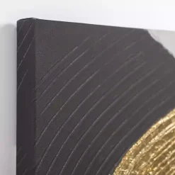 Kirklands Home Canvas Art|Black and Gold Curves Canvas Art Prints, Set of 2