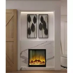 Kirklands Home Wall Plaques|Black and Gold Metal Leaves Wall Plaque