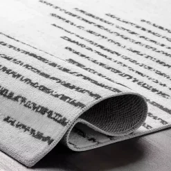 Kirklands Home Area Rugs|Black and Ivory Diamond Washable Area Rug, 5x8