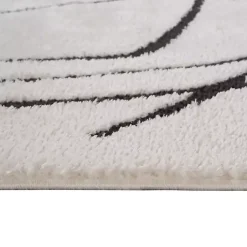 Kirklands Home Area Rugs|Black and Ivory Monotone Geo Area Rug, 5x7