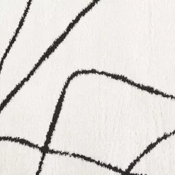 Kirklands Home Area Rugs|Black and Ivory Monotone Geo Area Rug, 5x7