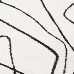 Kirklands Home Area Rugs|Black and Ivory Monotone Geo Area Rug, 8x10