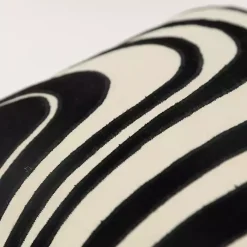 Hot Black and Natural Wave Lumbar Pillow Pillows