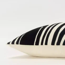 Hot Black and Natural Wave Lumbar Pillow Pillows