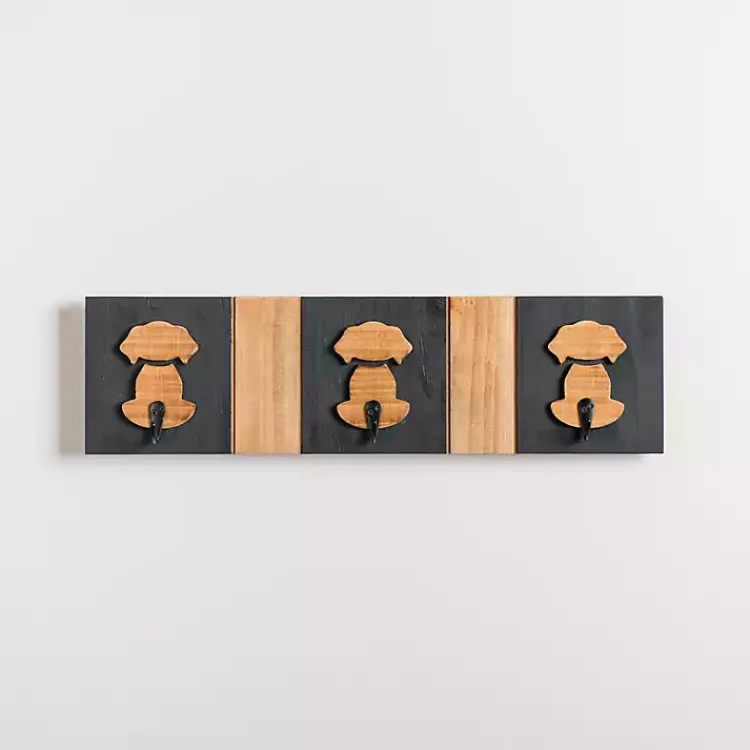 Kirklands Home Hooks|Black and Natural Wood Dog Hooks