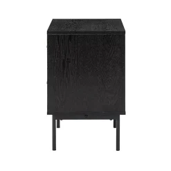 Kirklands Home Nightstands|Black and Natural Wood 2-Drawer Nightstand