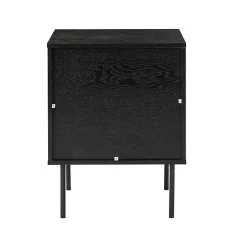Kirklands Home Nightstands|Black and Natural Wood 2-Drawer Nightstand