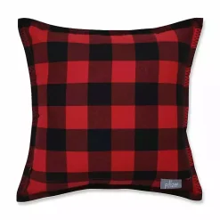 Outlet Black and Red Buffalo Plaid Monogram K Pillow Monogram Seasonal Decor