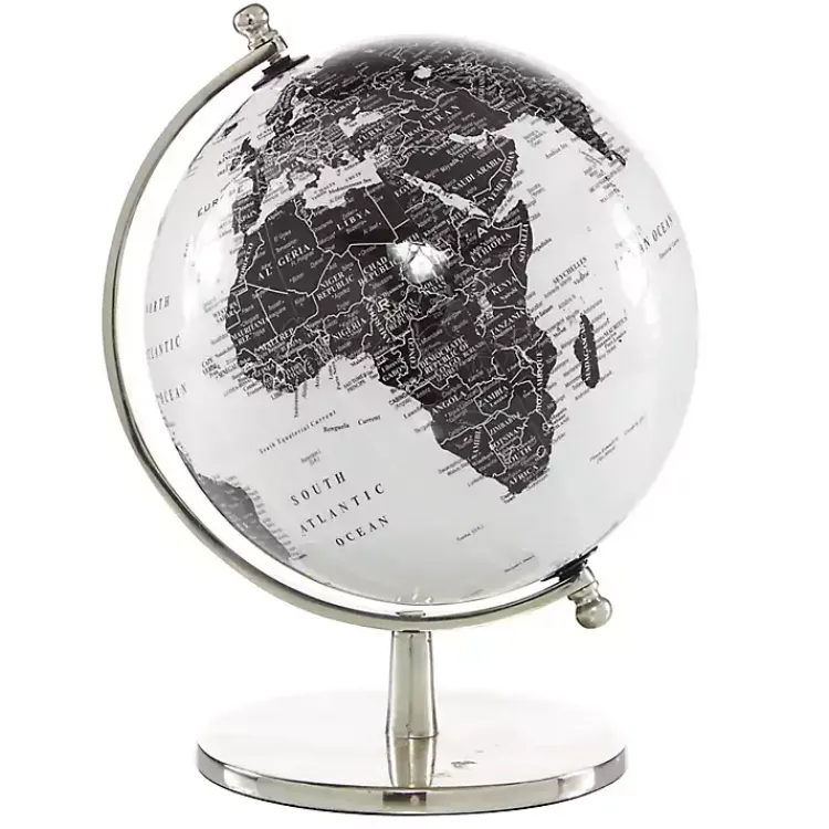 Discount Black and White Aluminum Globe Statues & Figurines