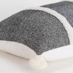 Discount and White Artisanal Stripes Lumbar Pillow Pillows