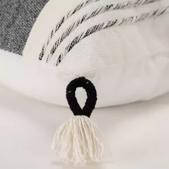 Best Black and White Block Loop Throw Pillow Pillows