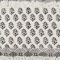 Online Black and White Boho Print Lumbar Pillow Pillows