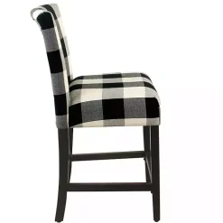 Kirklands Home Bar Stools & Counter Height Stools|Black and White Buffalo Check Counter Stool