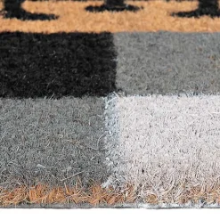 Kirklands Home Doormats|Black and White Buffalo Check Doormat