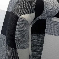 Kirklands Home Accent Chairs|Black and White Buffalo Check Recliner
