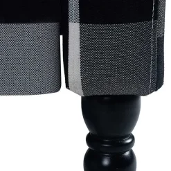 Kirklands Home Accent Chairs|Black and White Buffalo Check Recliner