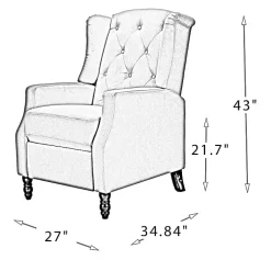 Kirklands Home Accent Chairs|Black and White Buffalo Check Recliner