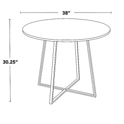 Kirklands Home Dining Tables|Black and Canary Cosmo Round Dining Table White
