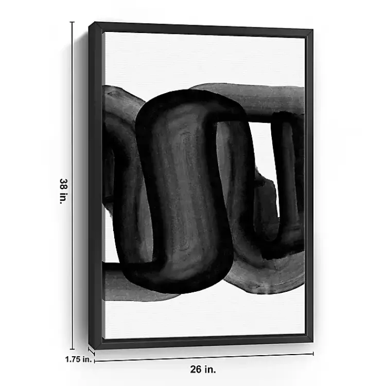 Kirklands Home Canvas Art|Black and White Flow Bend Framed Canvas Art Print