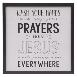 Kirklands Home Wall Quotes & Signs|Black and White Jesus and Germs Plaque