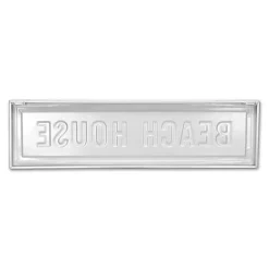 Kirklands Home Wall Plaques|Black and White Metal Beach House Wall Sign