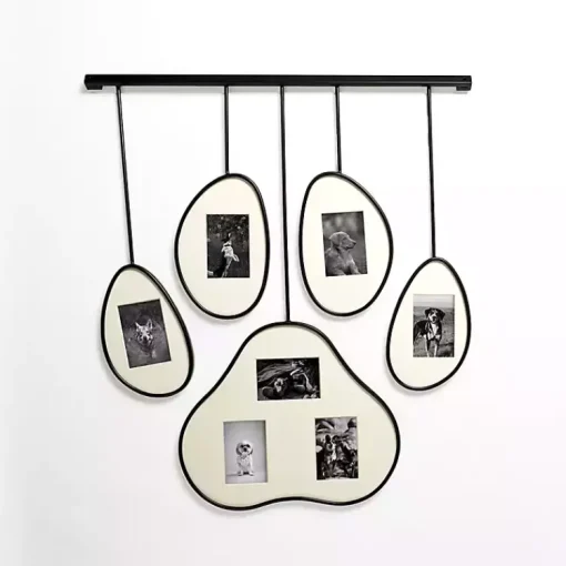 Online Black and White Paw Print Collage Frame Collage Frames