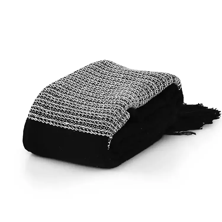 Discount Black and White Plaid Organic Cotton Throw Blankets & Throws