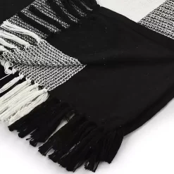 Discount Black and White Plaid Organic Cotton Throw Blankets & Throws
