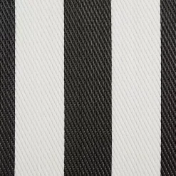 Kirklands Home Outdoor Rugs|Black and White Rugby Stripe Outdoor Area Rug, 5x8