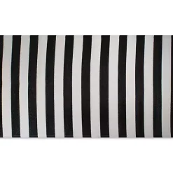 Kirklands Home Outdoor Rugs|Black and White Rugby Stripe Outdoor Area Rug, 5x8