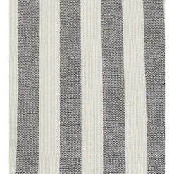 Kirklands Home Table Linens|Black and White Rustic Stripe Tassel Table Runner