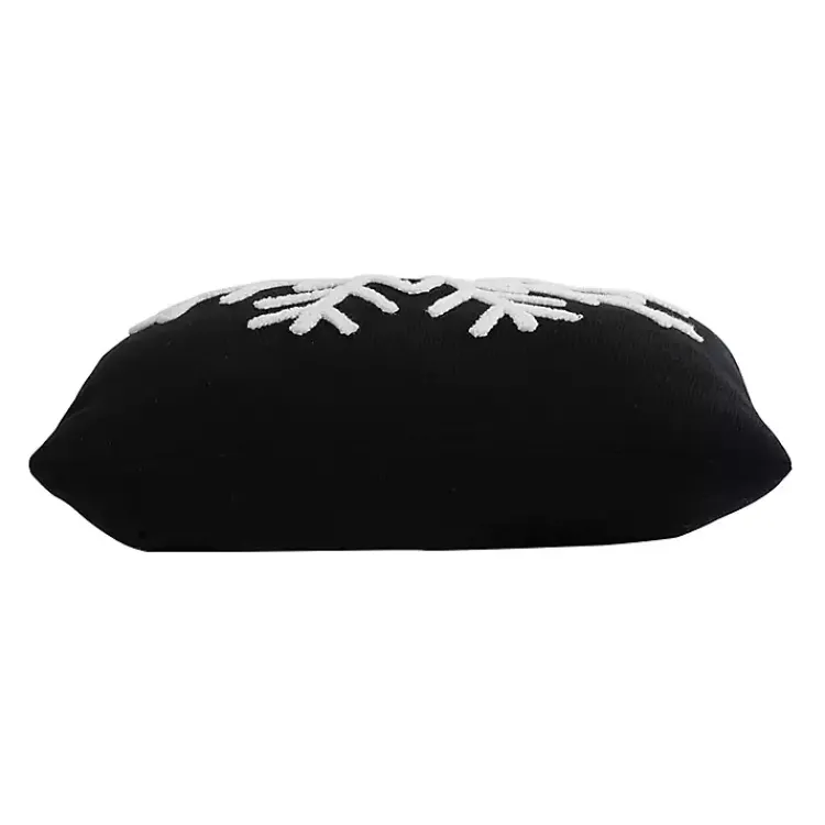 Black and White Snowflake Christmas Pillow Christmas Pillows