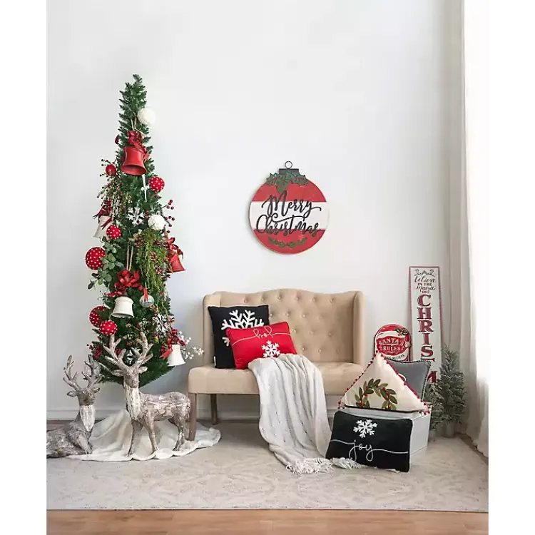 Black and White Snowflake Christmas Pillow Christmas Pillows