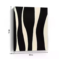 Kirklands Home Canvas Art|Black and White Striped Canvas Art Print Multi