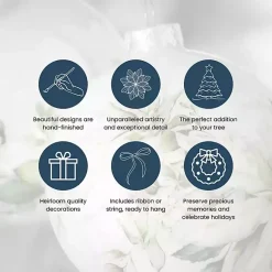 Outlet Black and White Tree Icon Ornaments, Set of 2 Christmas Ornaments