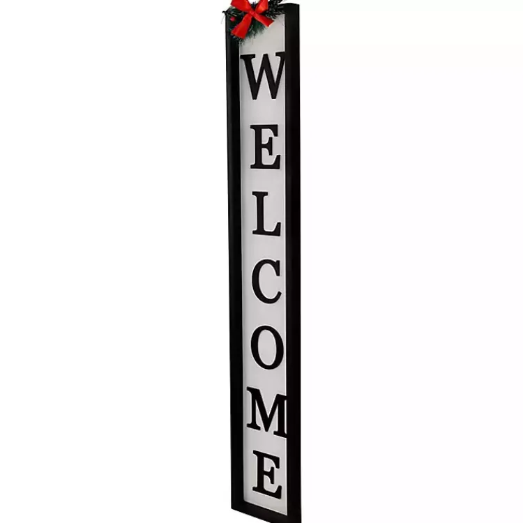 Outlet Black and White Welcome Christmas Porch Board Outdoor Christmas Decorations
