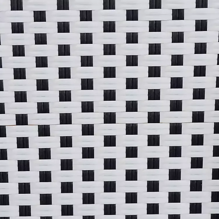 Kirklands Home Dining Chairs|Black and White Woven Dining Chairs, Set of 2