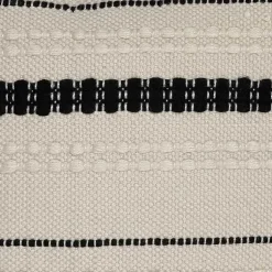Kirklands Home Outdoor Cushions & Pillows|Black and White Woven Stripe Indoor/Outdoor Pillow