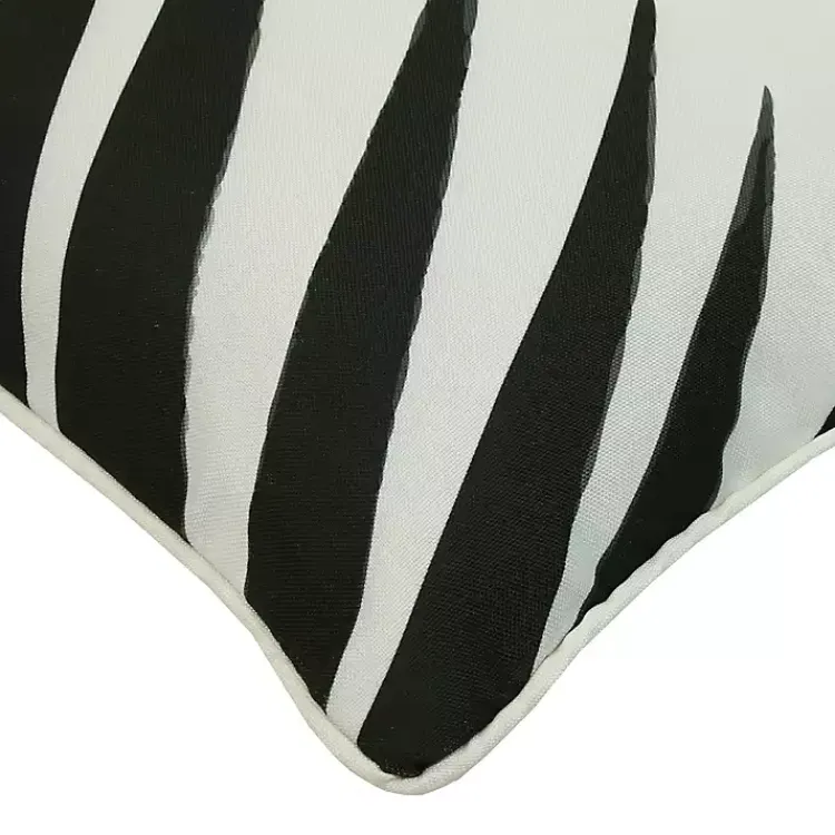 Kirklands Home Outdoor Cushions & Pillows|Black and White Zebra Outdoor Pillow