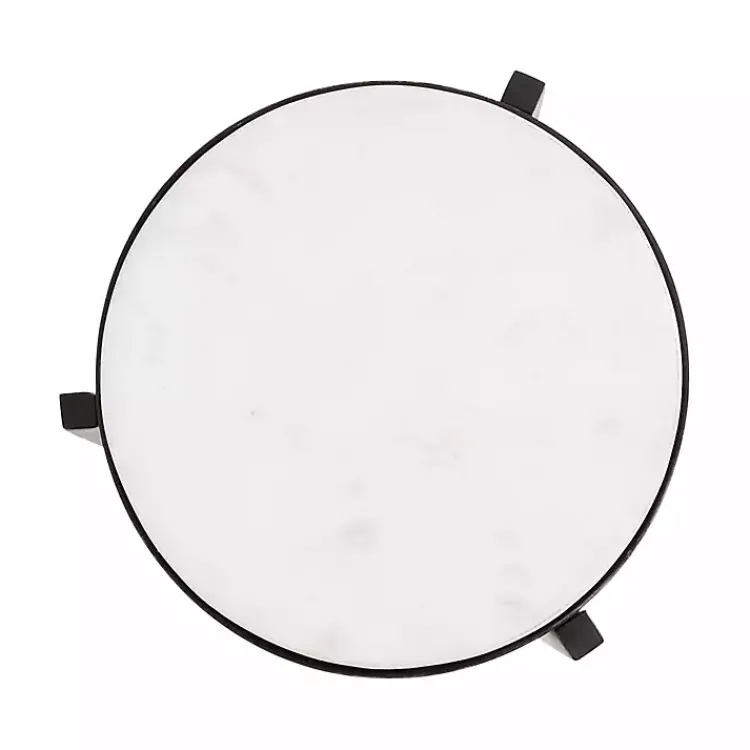 Kirklands Home Accent & End Tables|Angular Marble Accent Table Black