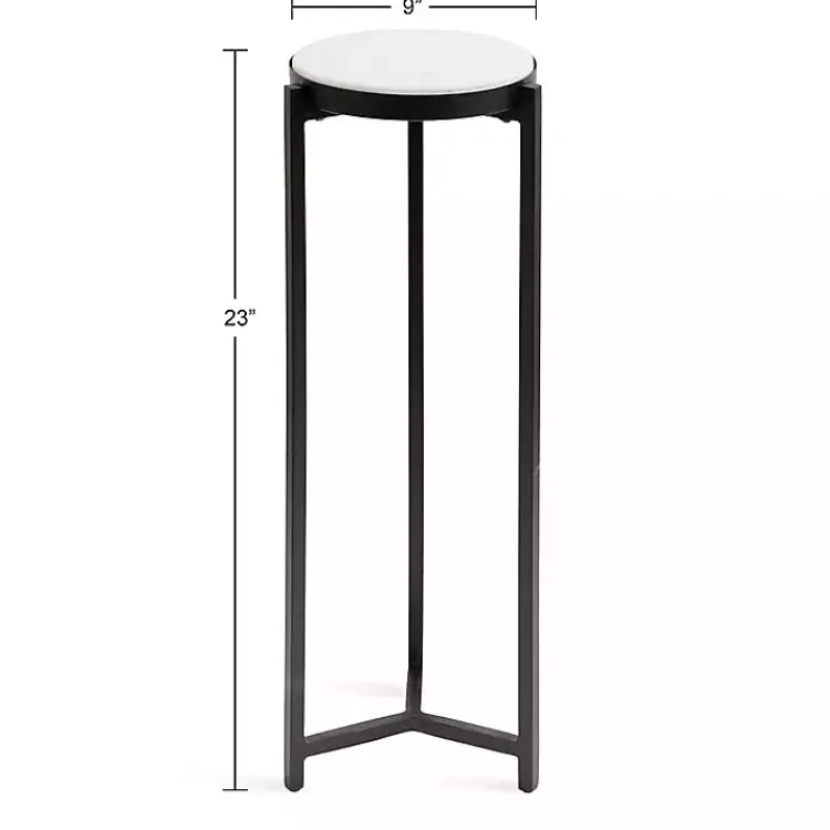 Kirklands Home Accent & End Tables|Angular Marble Accent Table Black