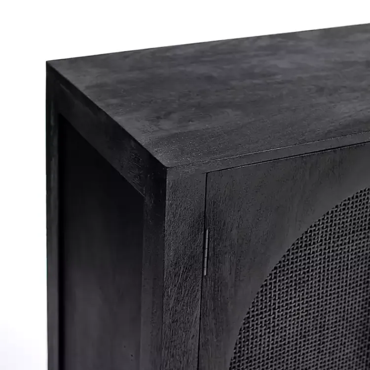 Kirklands Home Cabinets & Sideboards|Arch Cane and Wood Cabinet Black