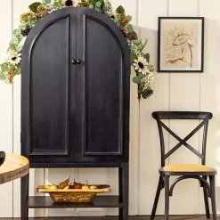 Kirklands Home Cabinets & Sideboards|Black Arch Wood Bar Cabinet