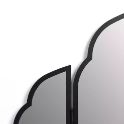 Kirklands Home Decorative Mirrors|Arched Trifold Wall Mirror Black