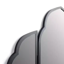 Kirklands Home Decorative Mirrors|Arched Trifold Wall Mirror Black