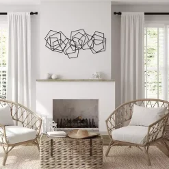 Kirklands Home Wall Plaques|Astraga Pentagon Plaque Black