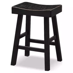 Kirklands Home Bar Stools & Counter Height Stools|Backless Cooper Counter Stools, Set of 2 Black