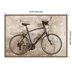 Kirklands Home Canvas Art|Black Bike Framed Canvas Art Print